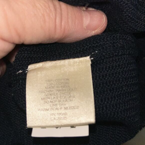 Men’s navy blue Callaway sport golf v-neck cotton sweater large - Picture 3 of 4